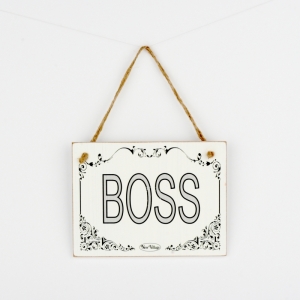 Drevená ceduľa BOSS 20x15cm
