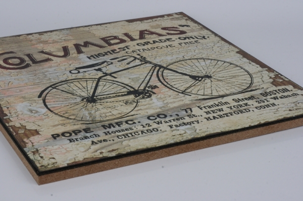 Drevená ceduľa Columbias 25x25cm