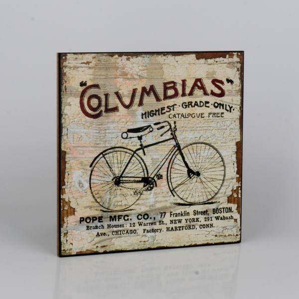 Drevená ceduľa Columbias 25x25cm