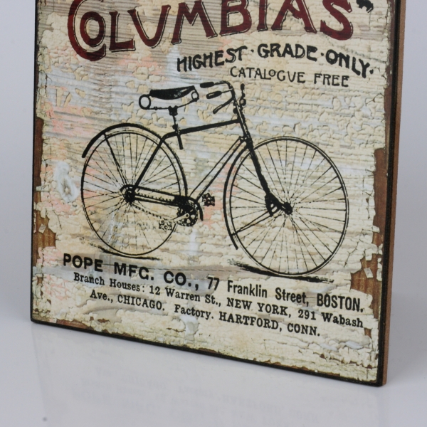 Drevená ceduľa Columbias 25x25cm