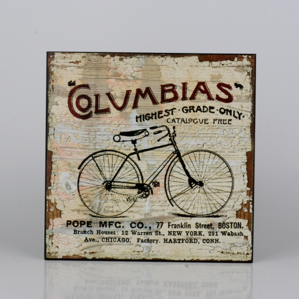 Drevená ceduľa Columbias 25x25cm