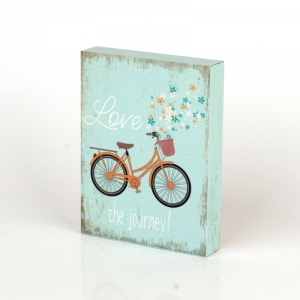 Drevená ceduľa do detskej izby s kruhom Love 12x16cm