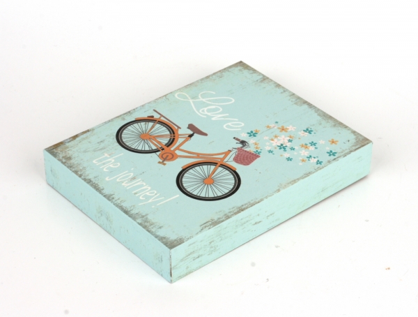 Drevená ceduľa do detskej izby s kruhom Love 12x16cm