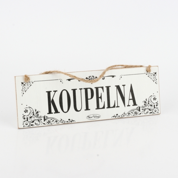 Drevená ceduľa KÚPEĽŇA 30cm