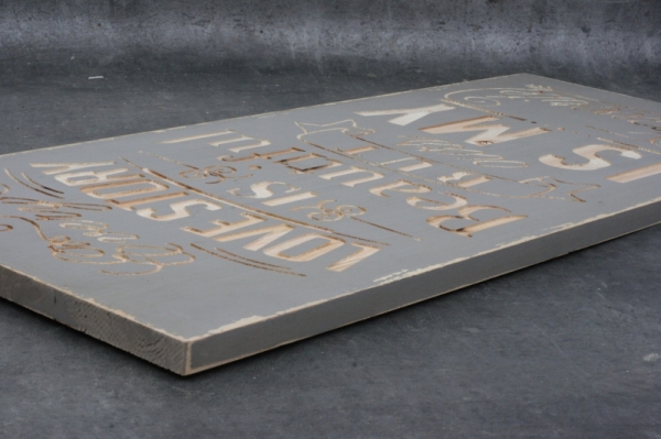 Drevená ceduľa Love story 78x33cm