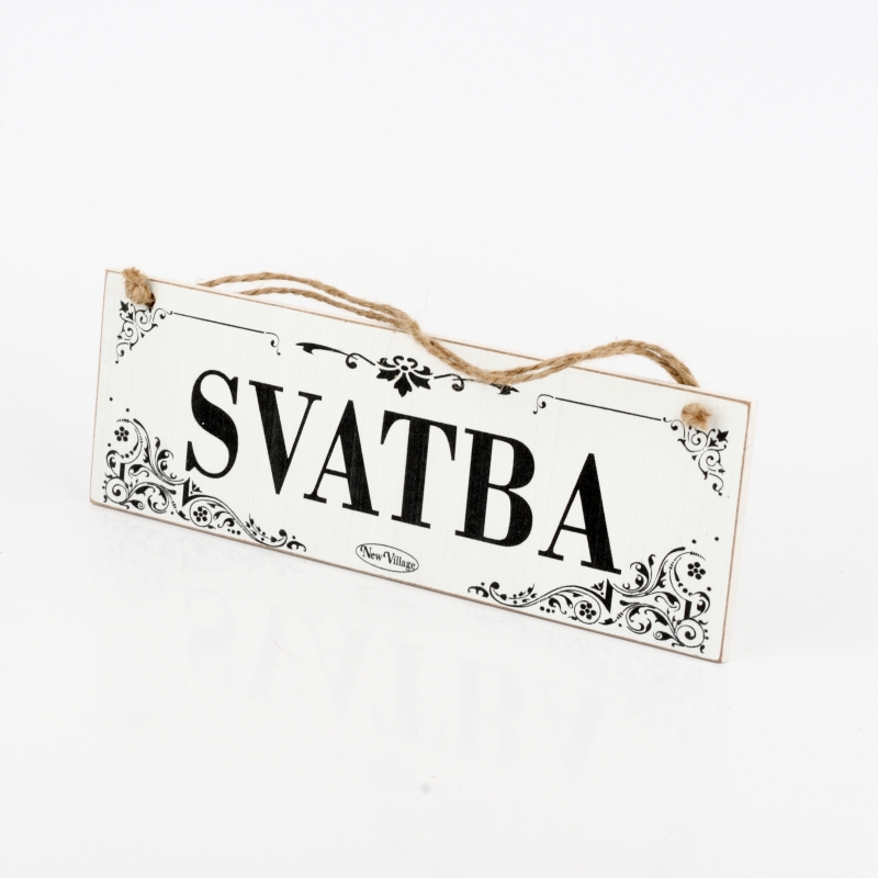 Drevená ceduľa SVADBA 30cm