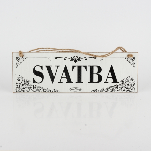 Drevená ceduľa SVADBA 30cm