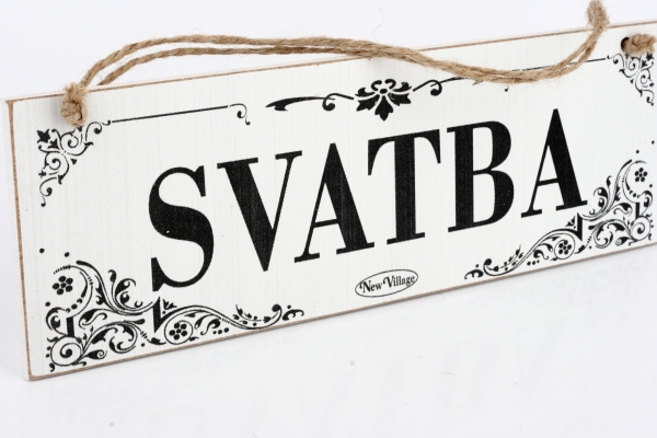 Drevená ceduľa SVADBA 30cm
