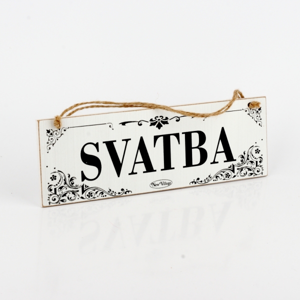 Drevená ceduľa SVADBA 30cm