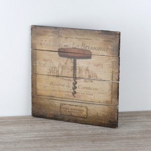 Drevená ceduľa víno 30x30cm