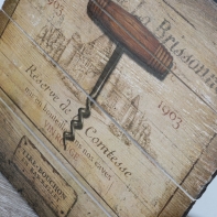 Drevená ceduľa víno 30x30cm