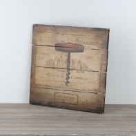 Drevená ceduľa víno 30x30cm