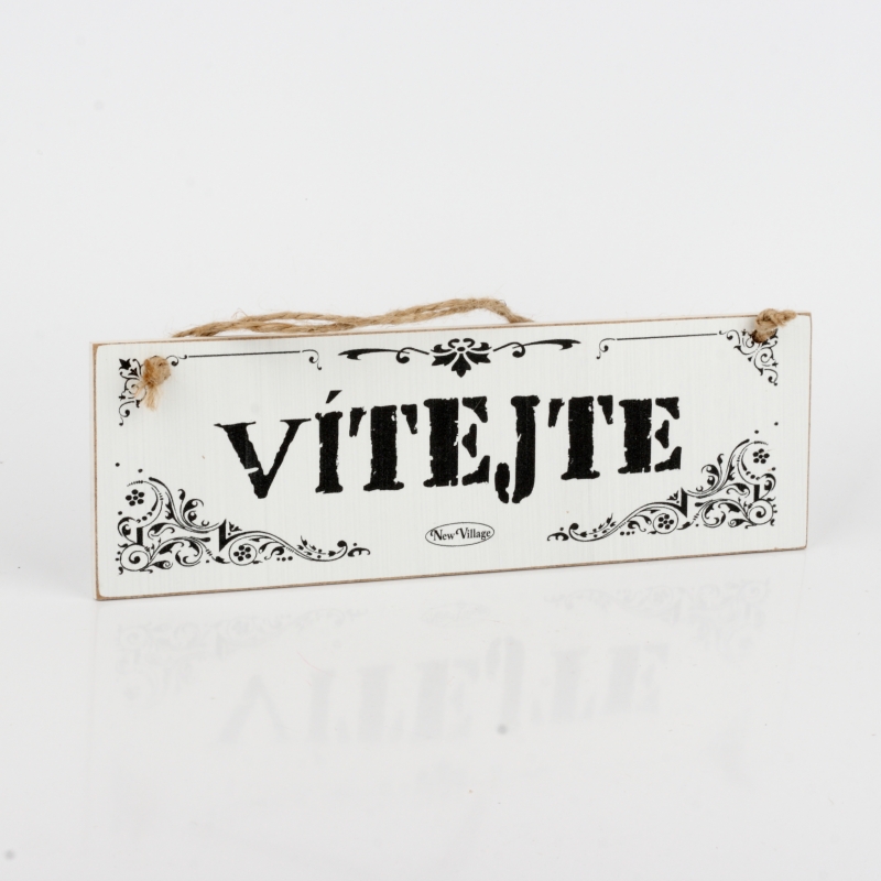 Drevená ceduľa VITAJTE 30cm