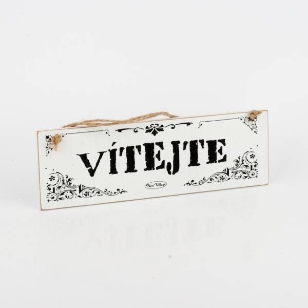 Drevená ceduľa VITAJTE 30cm