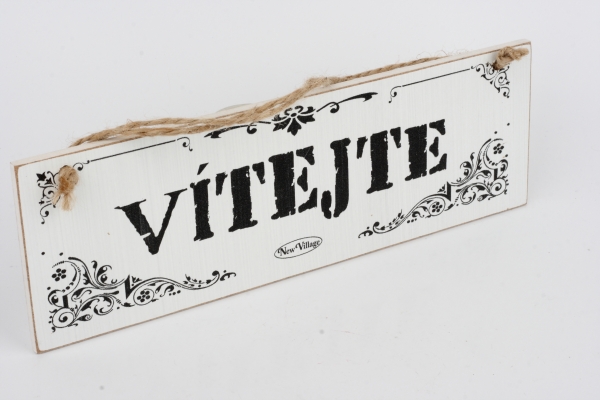 Drevená ceduľa VITAJTE 30cm