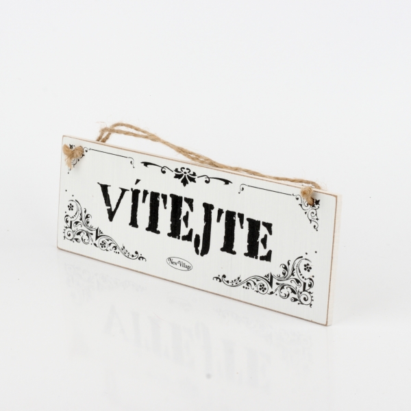 Drevená ceduľa VITAJTE 30cm