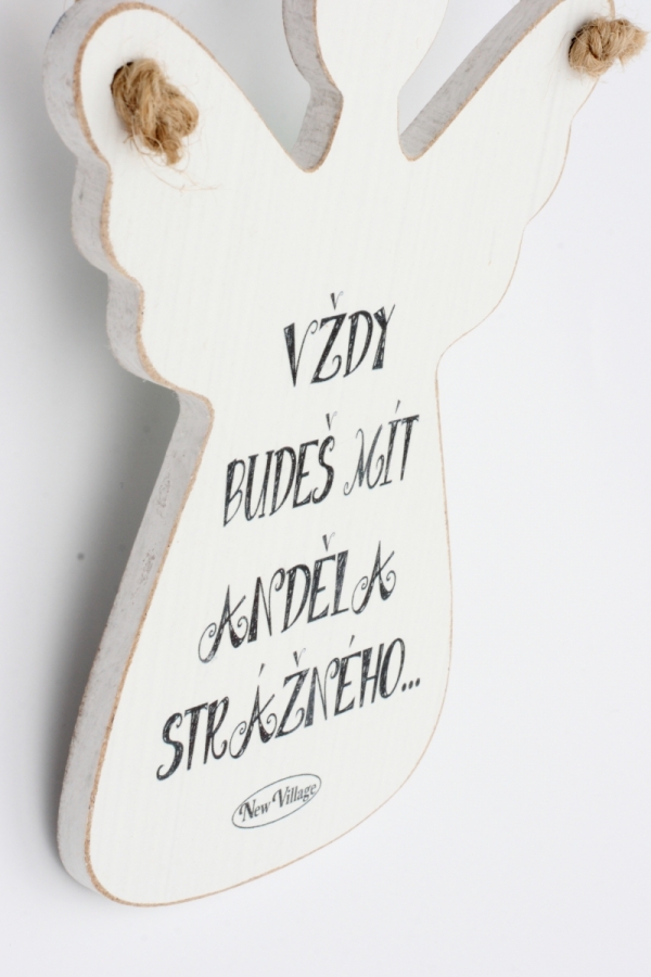 Drevená ceduľa Vždy budeš mať anjela strážneho 18x12cm