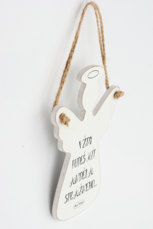 Drevená ceduľa Vždy budeš mať anjela strážneho 18x12cm