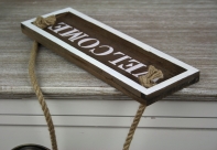 Drevená ceduľa Welcome 30cm