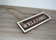 Drevená ceduľa Welcome 30cm