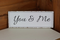 Drevená ceduľa You AND Me 40x15cm