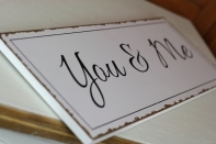 Drevená ceduľa You AND Me 40x15cm