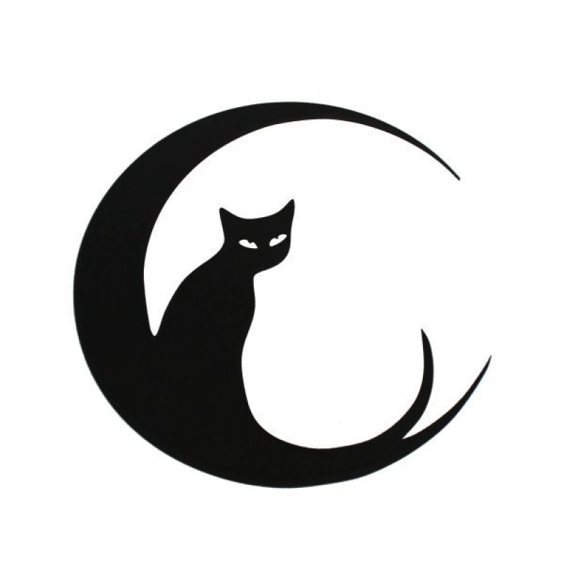 Drevená dekorácia na stenu mačka 35x35x1cm