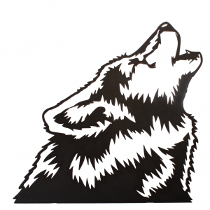 Drevená dekorácia na stenu VLK