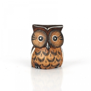 Drevená dekorácia sova múdrosti 6cm
