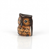 Drevená dekorácia sova múdrosti 6cm