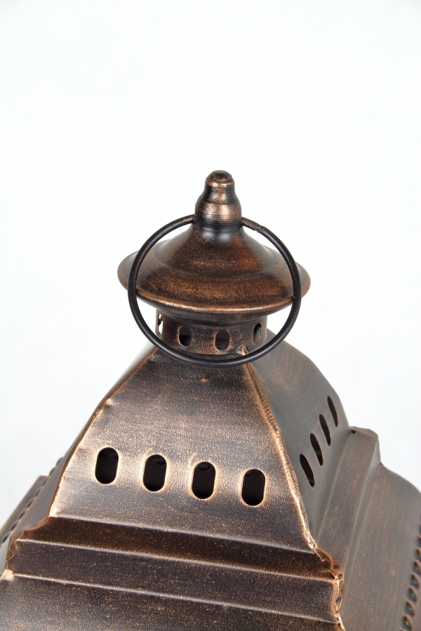 Drevená dekoračná lucerna veľká 31x31x79cm