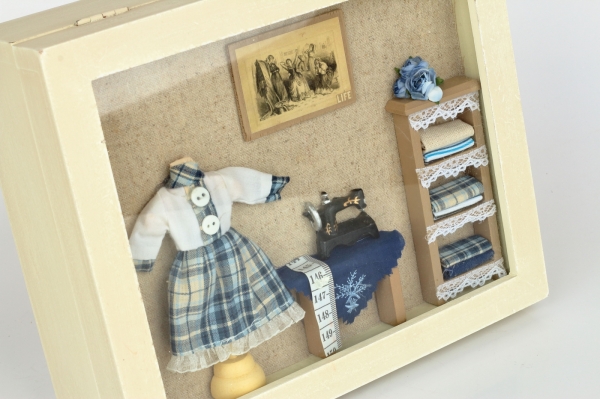 Drevená kazeta na šitie 