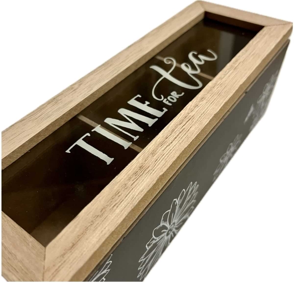 Drevená krabička na čaj 23×8×8cm