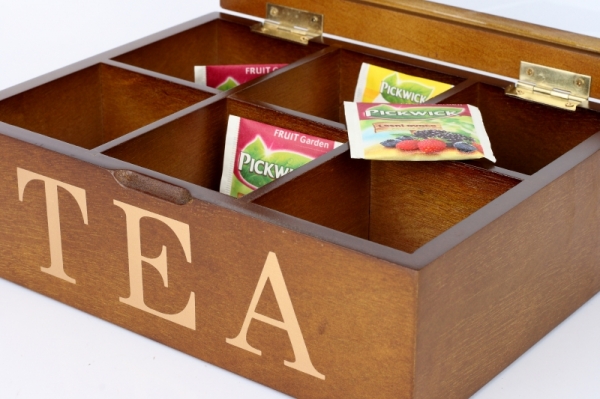 Drevená krabička na čaj TEA 25x17x9cm