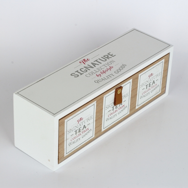 Drevená krabička na čaj TEA Collection 30×9×10,5cm