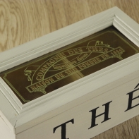 Drevená krabička na čaj Thé 17x9x6cm