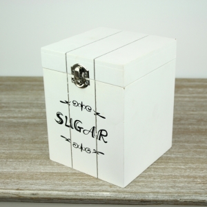 Drevená krabička na cukor výška 16cm