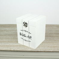 Drevená krabička na cukor výška 16cm