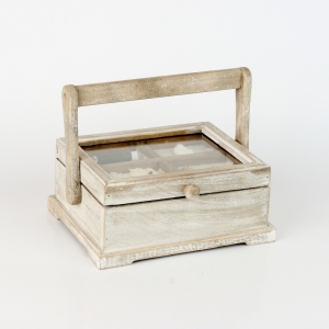 Drevená krabička na šijacie potreby 24x22x10cm