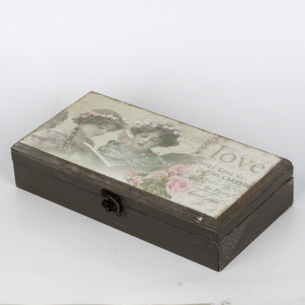 Drevená krabička na šperky 25x13cm