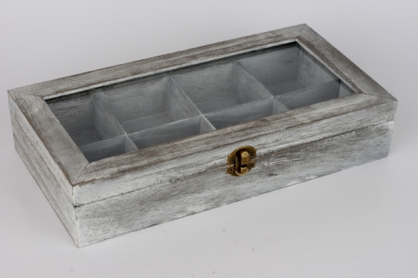 Drevená krabička s patinou 31x15x6cm