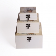 Drevená krabička/šperkovnice Lavender sada 3ks