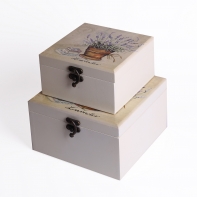 Drevená krabička/šperkovnice Lavender sada 3ks