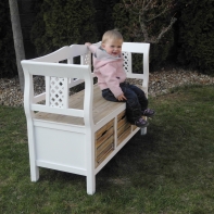 Drevená lavica Novaline s úložným priestorom 116x83x45 cm