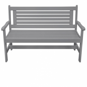 Drevená lavica šedá 129x89x59cm