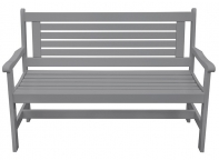 Drevená lavica šedá 129x89x59cm