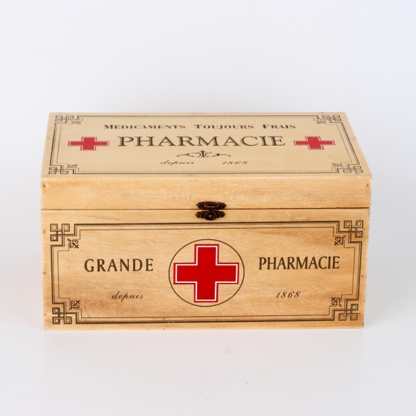 Drevená lekárnička Pharmacie 29x18x14,5cm