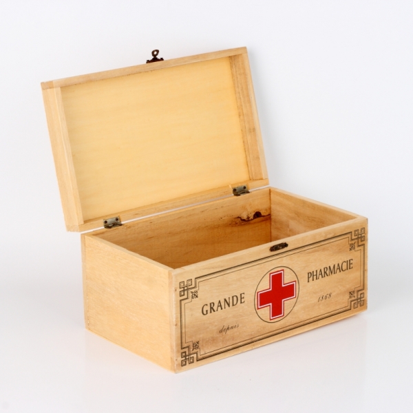 Drevená lekárnička Pharmacie 29x18x14,5cm