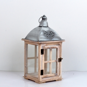 Drevená lucerna 21x43x21cm 