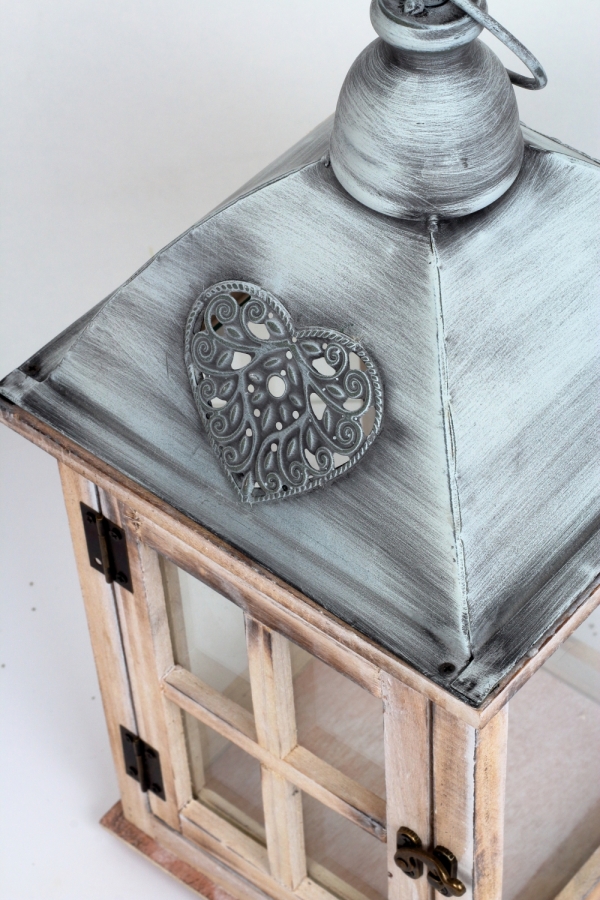 Drevená lucerna 21x43x21cm 